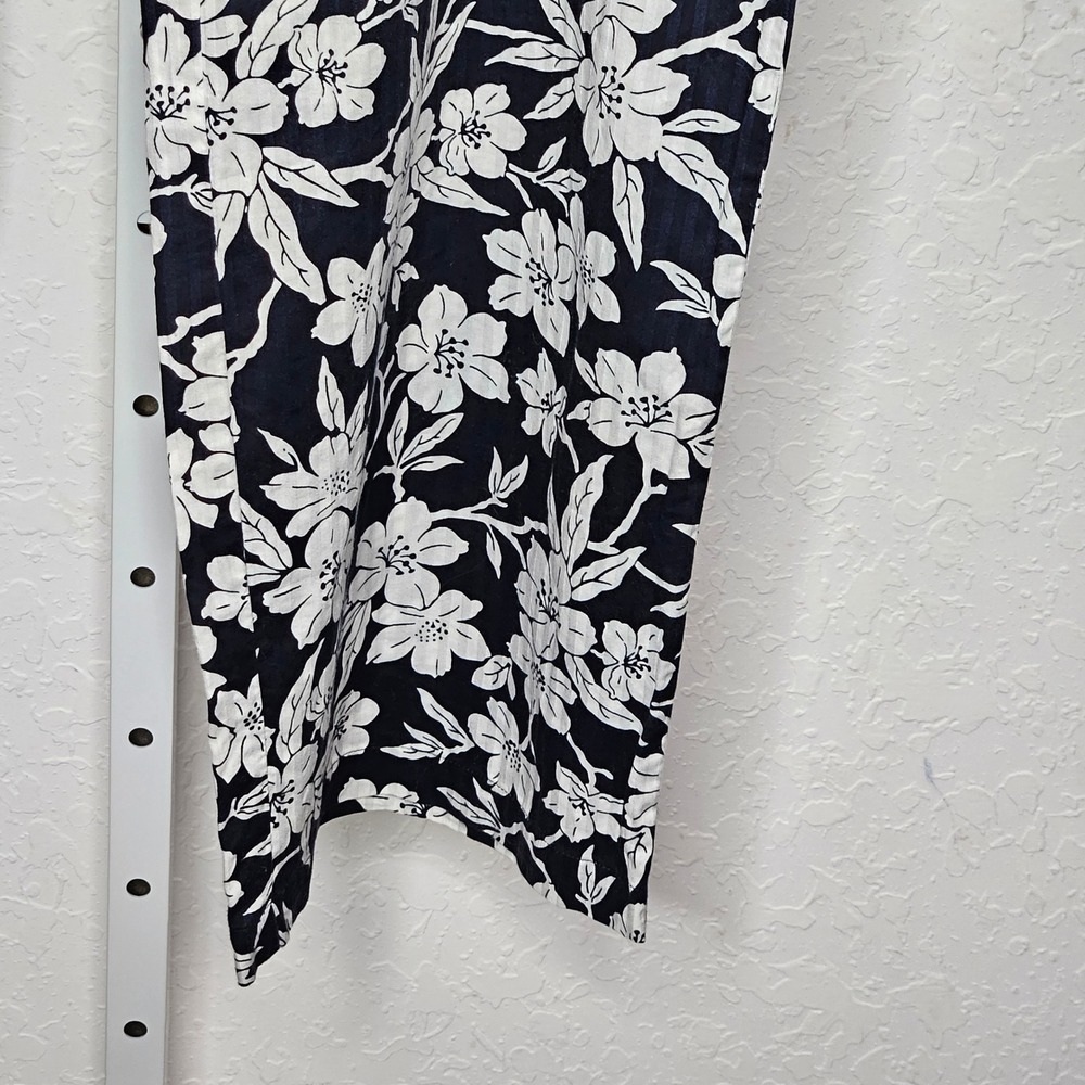 Lauren Ralph Lauren Womens Navy Blue White Floral Cotton Pajama Pants Small S - Picture 3 of 7